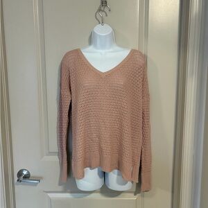 American Eagle Outfitters V-Neck Sweater - Blush